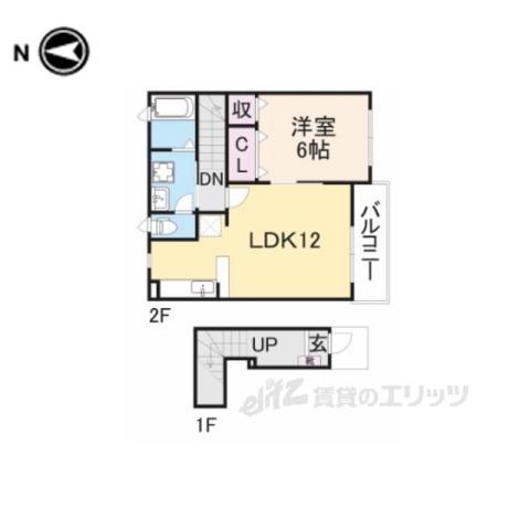 アヴァンス(1LDK/2階)の間取り写真