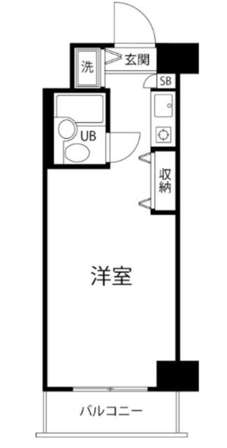 T′S GARDEN新丸子(ワンルーム/11階)の間取り写真