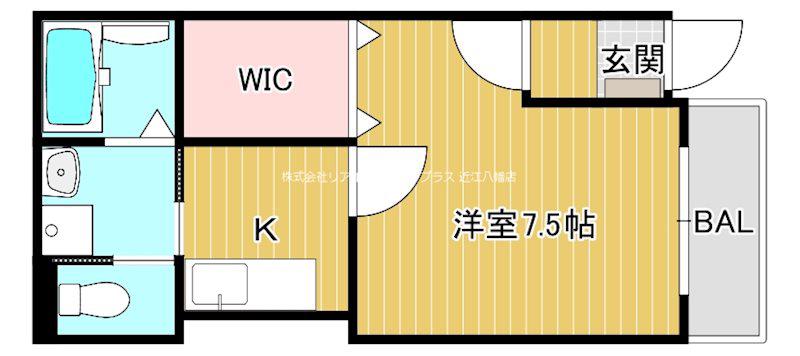 アパートメント178(1K/1階)の間取り写真