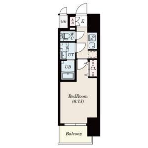 S-RESIDENCE茶屋ヶ坂(1K/7階)の間取り写真