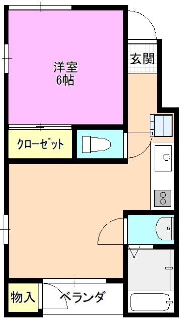 プレメゾン上野5(1DK/1階)の間取り写真
