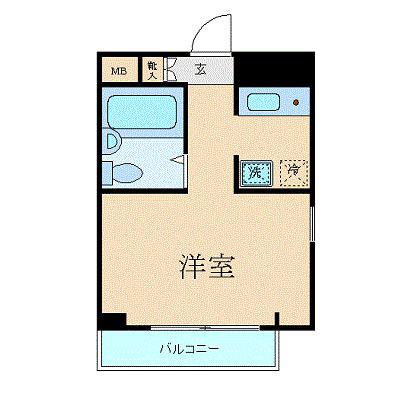プレール南青山(1K/2階)の間取り写真
