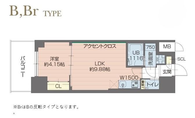 プレジオ神戸長田(1LDK/10階)の間取り写真