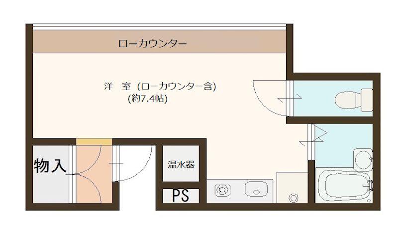 風異音素(ワンルーム/8階)の間取り写真