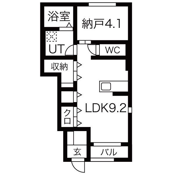 SOL・TELLAZA(1LDK/1階)の間取り写真