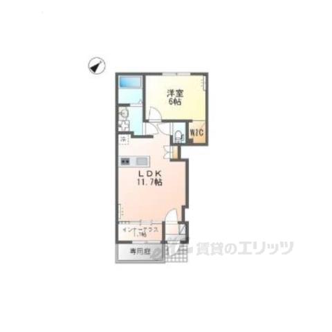 コート テネレ(1LDK/1階)の間取り写真