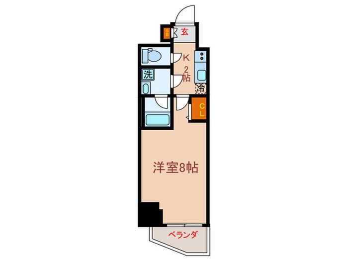 GRACIA PLACE HONNKOMAGOME(1K/8階)の間取り写真