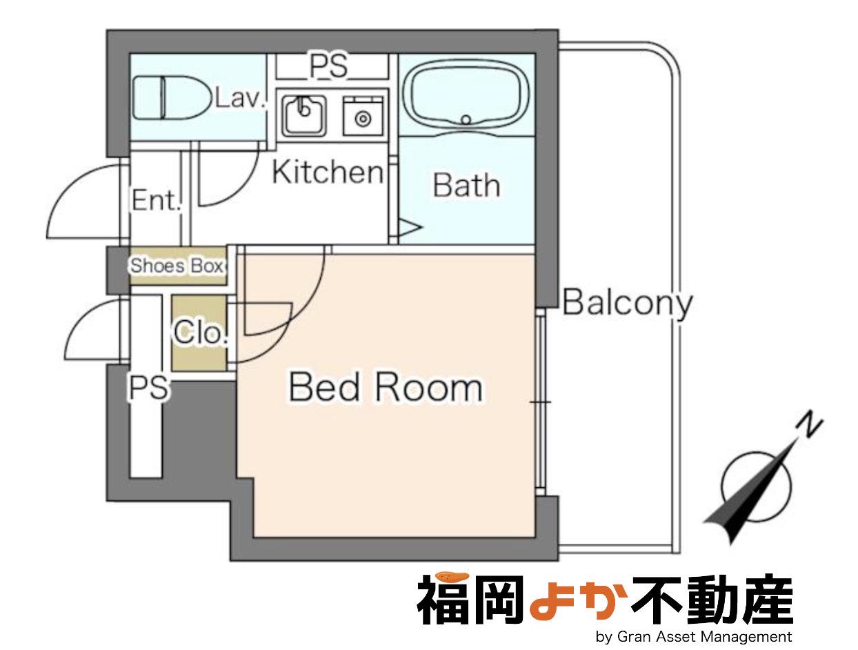 ノアーズアーク博多駅前(1K/3階)の間取り写真