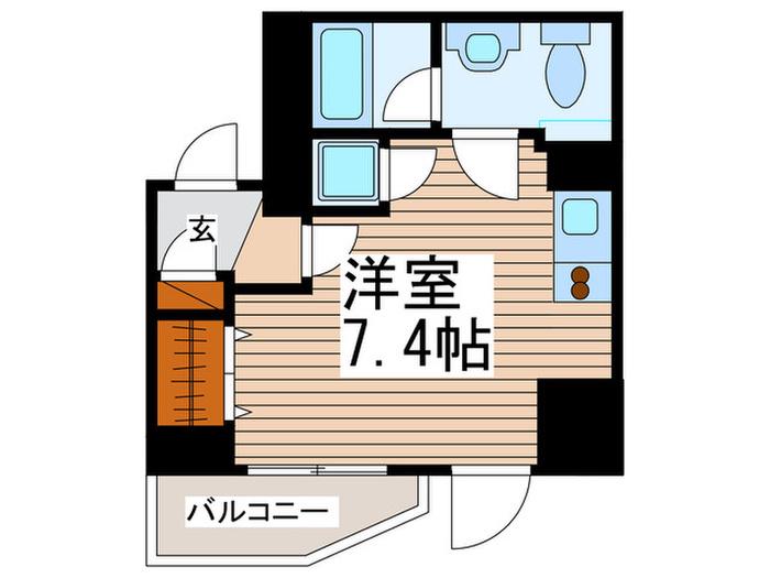 ライブコート草加(ワンルーム/9階)の間取り写真