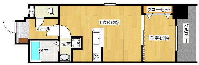 SO.YO.GO(1LDK/6階)の間取り写真