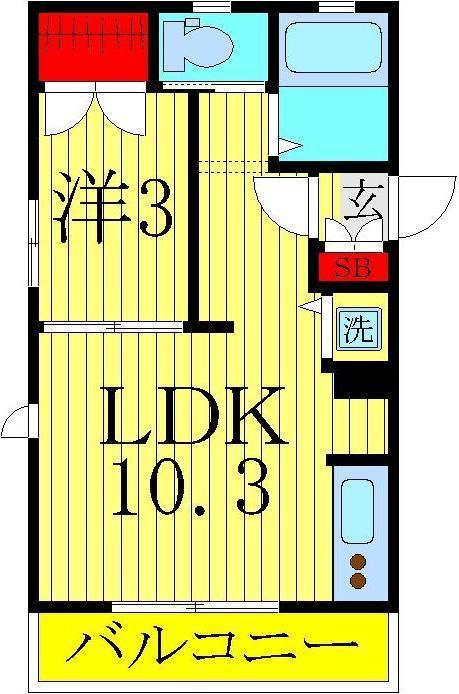 CENTURIA(1LDK/1階)の間取り写真
