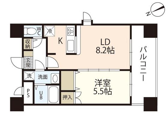 JGRACE 河原町(1LDK/3階)の間取り写真