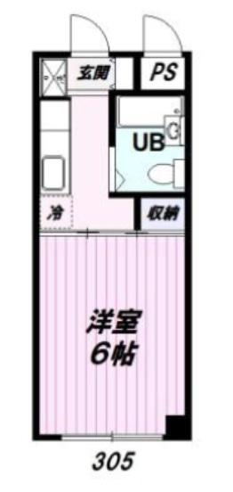 奥富ビル(1K/3階)の間取り写真