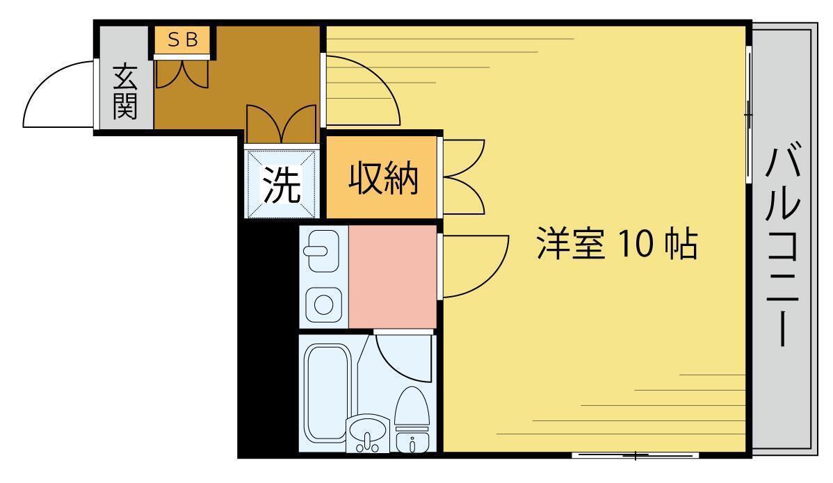 エトワール仙台第一(1K/4階)の間取り写真