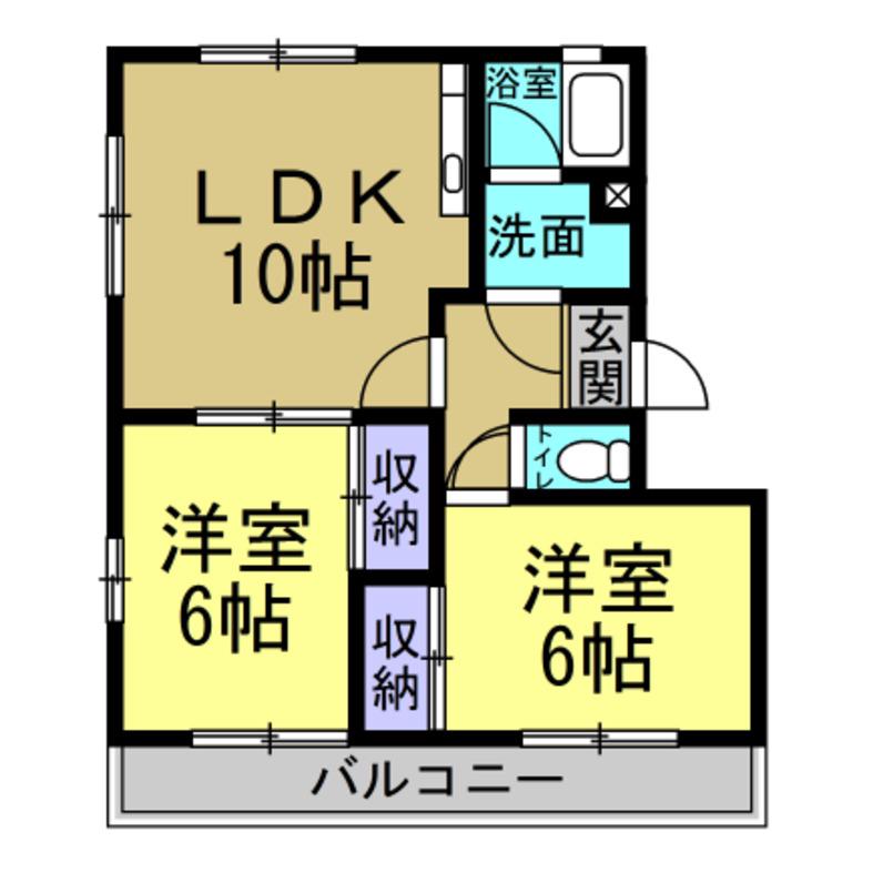 MUSE.K(2LDK/1階)の間取り写真