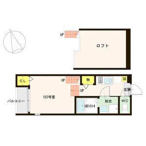 RETINA太子堂I(1K/1階)の間取り写真