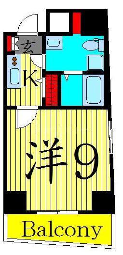 グランフォースお花茶屋(1K/5階)の間取り写真