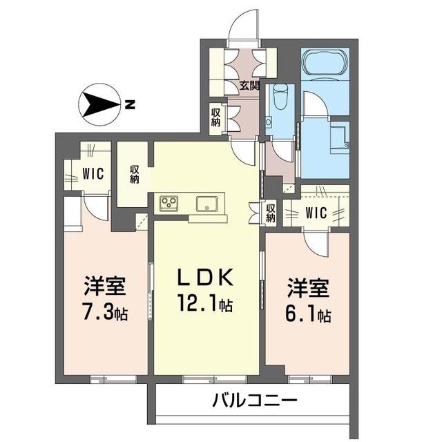 ロングウッドテラス(2LDK/3階)の間取り写真