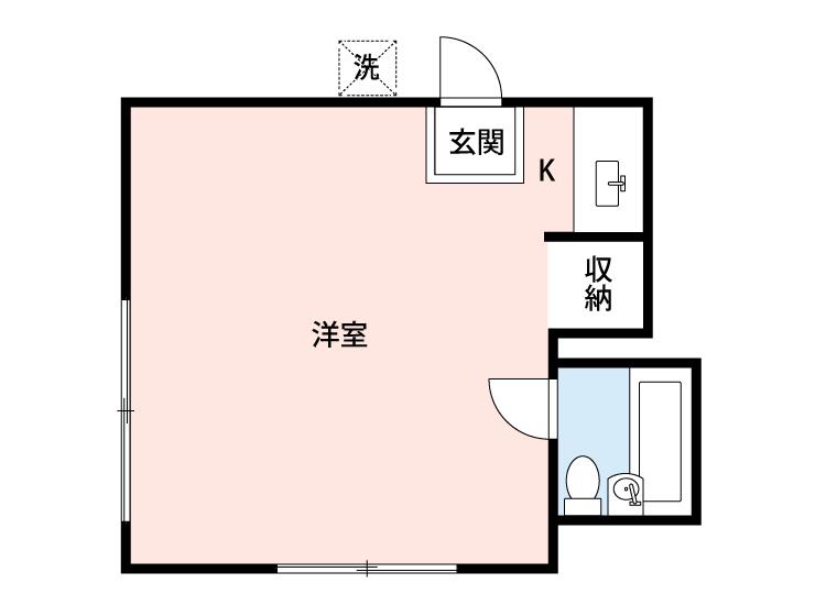 ライフピアオークランド(ワンルーム/2階)の間取り写真