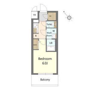 S-RESIDENCE野並駅前BROAD(1K/8階)の間取り写真