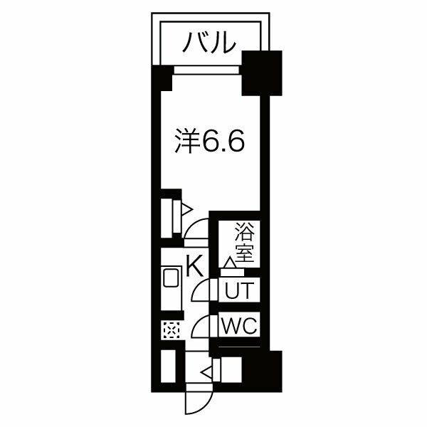 ファステート名古屋駅前ドリーム(1K/3階)の間取り写真