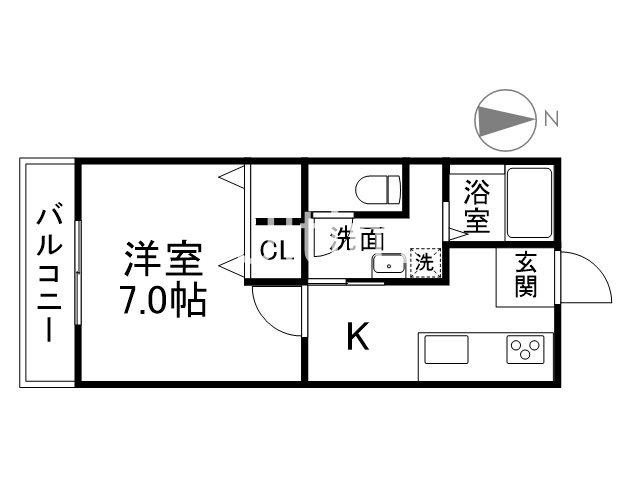 望月コーポ(1K/2階)の間取り写真