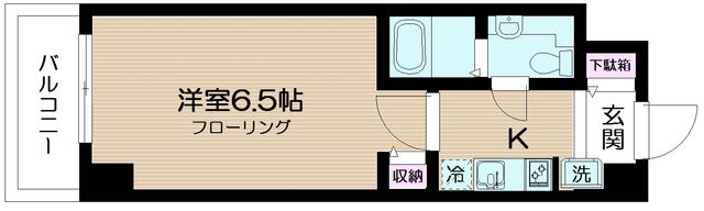 シャイン小石川(1K/5階)の間取り写真