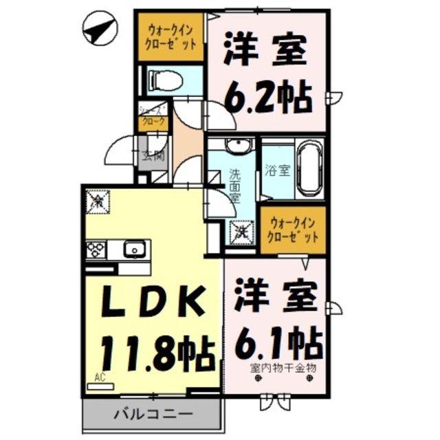 アロサール Ⅱ(2LDK/3階)の間取り写真