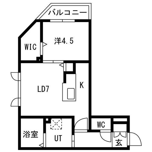 TS COURT N28(1LDK/3階)の間取り写真