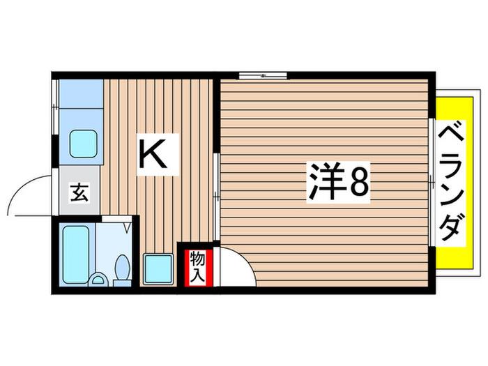 レピュート遠西(1K/1階)の間取り写真