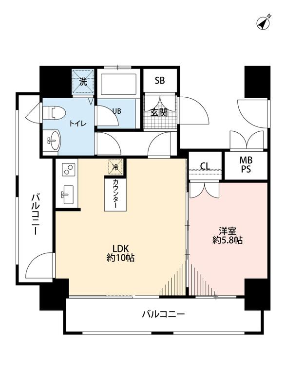 サヴォイバンヤンツリー(1LDK/7階)の間取り写真
