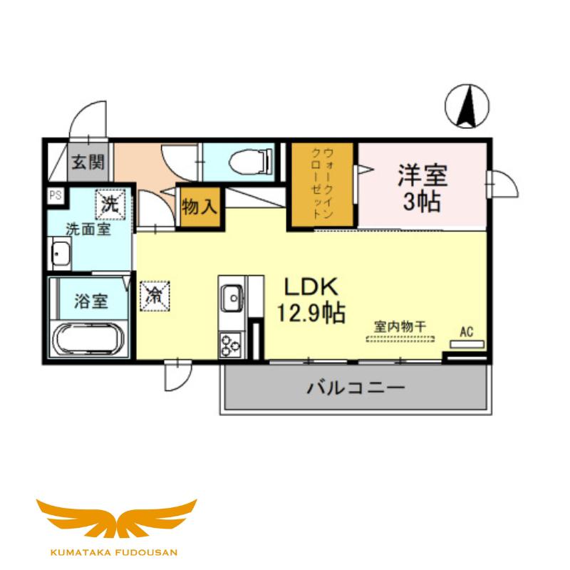 SKYMIT 平成(1LDK/2階)の間取り写真