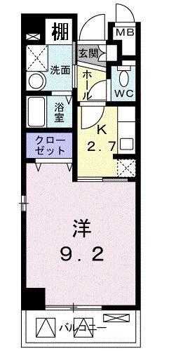 グレース高田(1K/3階)の間取り写真