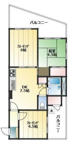 吉祥寺オリンピックマンション(3DK/2階)の間取り写真