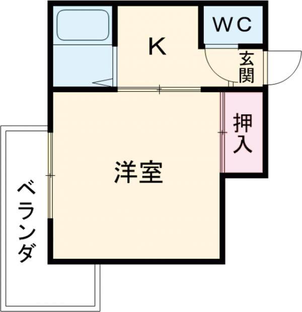 ROSEマンション(1K/3階)の間取り写真