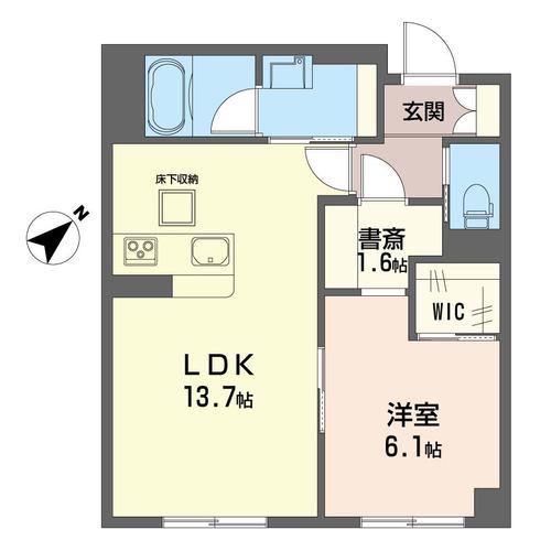 フェリシードリリア(1SLDK/3階)の間取り写真