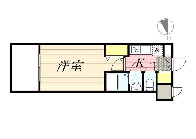 レシェンテ・ヴィラ 東福岡(1K/4階)の間取り写真