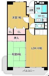 レミューイズミ(2LDK/4階)の間取り写真