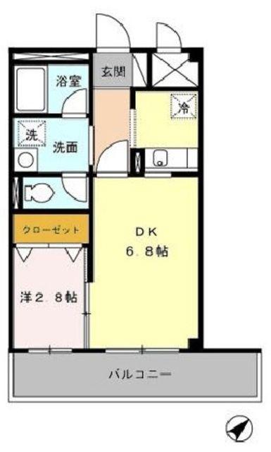 サンライトヒルズ(2K/3階)の間取り写真