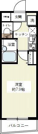 アゼスト板橋(1K/1階)の間取り写真