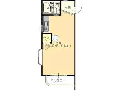 アネックス21中野(ワンルーム/2階)の間取り写真