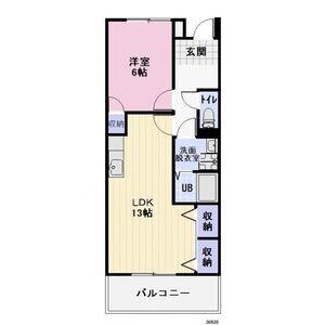 タキオンB(1LDK/1階)の間取り写真