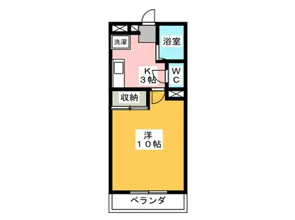 メガーチ日乃出(1K/2階)の間取り写真