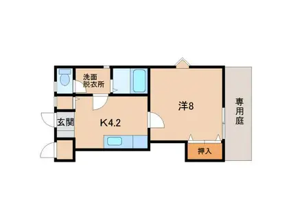 シャインハイツ太田(1K/1階)の間取り写真