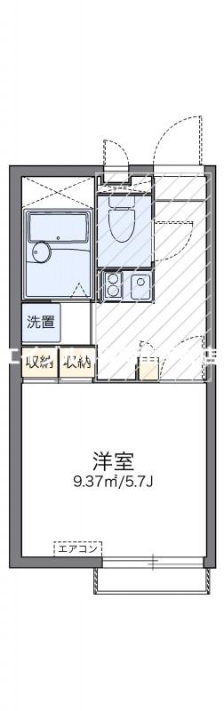 レオパレス椿(1K/2階)の間取り写真