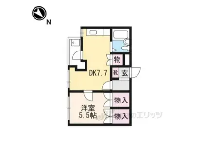 コウジィーコートKYOEI(1LDK/3階)の間取り写真
