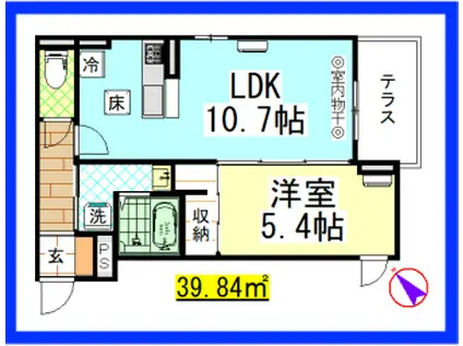 DL GRAND湘南B棟 (1LDK/1階)の間取り写真