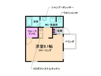 レジデンスコート池田(ワンルーム/1階)の間取り写真