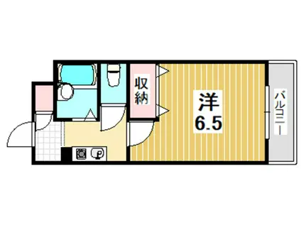 マッティナ神戸参番館(1K/2階)の間取り写真