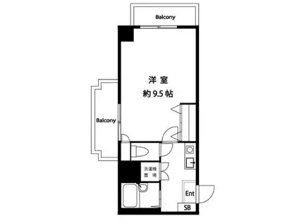 アサカシオン三軒茶屋(1K/5階)の間取り写真